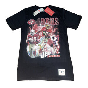 New Mitchell & Ness Mens NFL San Francisco 49ers Jerry Rice Hype T-Shirt NWT